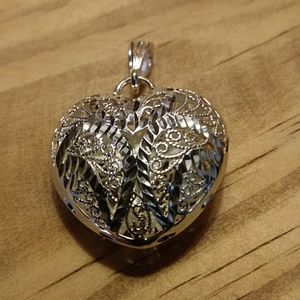 925 Silver puffed Heart Pendant